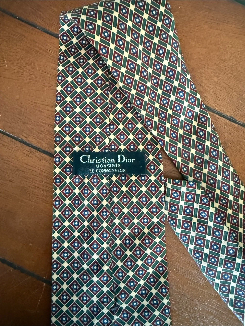 Christian Dior Monsieur Le Connaisseur Geometric Print Mens Tie